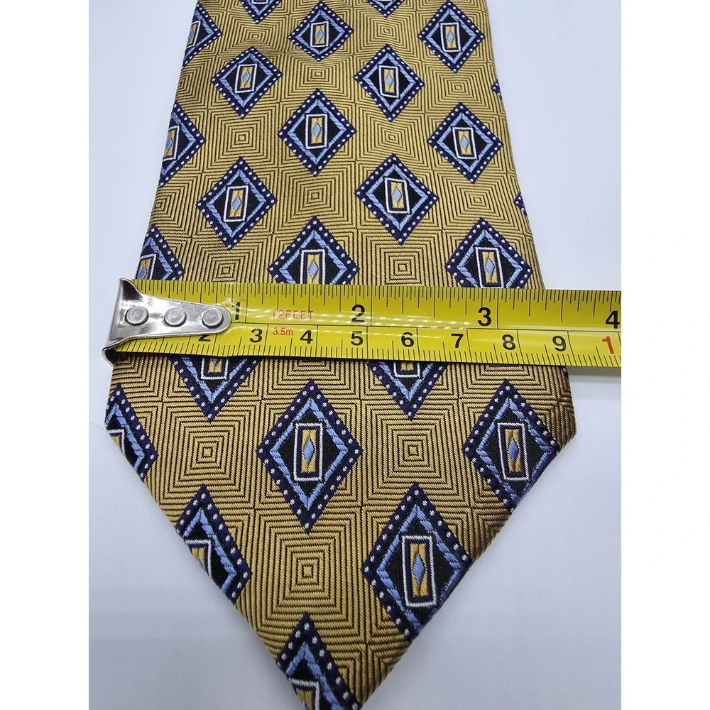 Joseph A Bank Silk Geometric Signature  Collection Multicolor Necktie 3.5